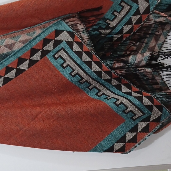 Urban CoCo Southwest Open Front Wrap Shawl Poncho NNT - Picture 2 of 12